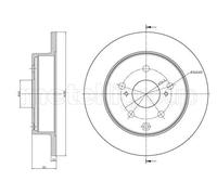Metelli 'Dischi Freno Post. Toyota Rav 4 Iii (Xa3) : 2.0 23-1012C