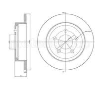 METELLI 2x Disco Freno Posteriore Ø284.9 MM Pieno per Jeep Wrangler II Tj 4.0