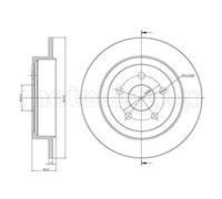 2x Disco freno pieno 23-1107C METELLI per CHRYSLER DODGE PLYMOUTH