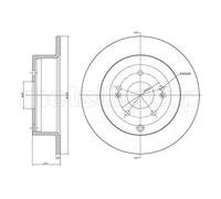 2x Disco freno pieno 23-1143C METELLI per HYUNDAI SANTA FÉ II