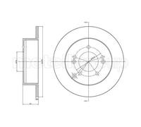 METELLI 2x Disco Freno Posteriore Ø274.8 MM Pieno Verniciato per Kia Carens III