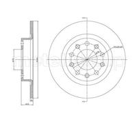 2x Disco freno pieno 23-1255C METELLI per ALFA ROMEO GIULIETTA