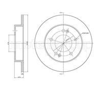 2x Disco freno pieno 23-1284C METELLI per HYUNDAI KIA