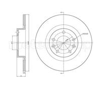 2x Disco freno pieno 23-1296C METELLI per PEUGEOT 508 SW I 508 I