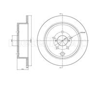 2x Disco freno pieno 23-1337C METELLI per SUBARU TOYOTA