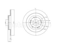 Metelli Disco freno 23-1391C Posteriore Ø276 mm Pieno Verniciato per Honda Civic IX