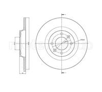 2x Disco freno pieno 23-1393C METELLI per CITROËN PEUGEOT DS