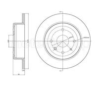 2x Disco freno pieno 23-1559C METELLI per CHEVROLET EPICA