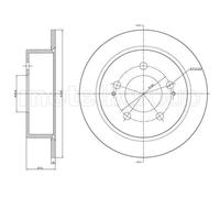 2x Disco freno pieno 23-1561C METELLI per SSANGYONG KYRON ACTYON I