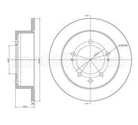 2x Disco freno pieno 23-1650C METELLI per MITSUBISHI CHRYSLER