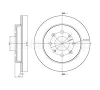 2x Disco freno pieno 23-1664C METELLI per HONDA JAZZ III