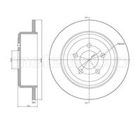 2x Disco freno pieno 23-1684C METELLI per JEEP DODGE