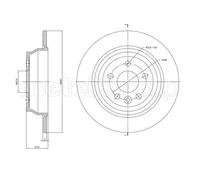 Metelli Disco freno 23-1779C posteriore Ø302 mm pieno per Land Rover Freelander 2
