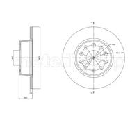 2x Disco freno pieno 23-1863C METELLI per SEAT AUDI SKODA VW