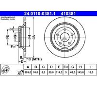 2x Disco freno pieno 24.0110-0381.1 ATE per MAZDA CX-5 CX-30 MX-30 CX-5 Van