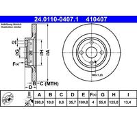 2x Disco freno pieno 24.0110-0407.1 ATE per MAZDA MX-5 IV MX-5 RF Targa
