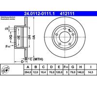 ATE 24.0112-0111.1 Disco freno