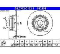 Disco freno ATE Power Disc 24.0312-0152.1, 1 Pezzo