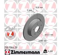 2x Disco freno pieno 250.1364.20 ZIMMERMANN per FORD C-MAX II GRAND C-MAX