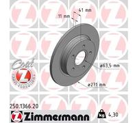 2x Disco freno pieno 250.1366.20 ZIMMERMANN per FORD FOCUS III Tre volumi