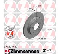 2x Disco freno pieno 370.3078.20 ZIMMERMANN per MAZDA 3 3 Tre volumi