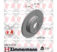 2x Disco freno pieno 400.1423.20 ZIMMERMANN per MERCEDES-BENZ CLASSE S