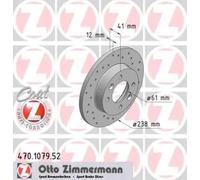 2x Disco freno pieno 470.1079.52 ZIMMERMANN per RENAULT DACIA