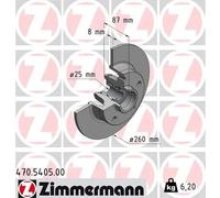 ZIMMERMANN 470.5405.00 Disco freno
