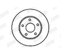 2x Disco freno pieno 561549JC JURID per AUDI VW SKODA