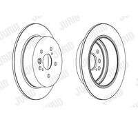 2x Disco freno pieno 562288JC JURID per TOYOTA RAV 4 I RAV 4 I Cabrio RAV 4 II