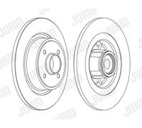 2x Disco freno pieno 562377J-1 JURID per RENAULT GRAND SCÉNIC II