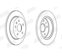 2x Disco freno pieno 562461JC JURID per OPEL SAAB CHEVROLET