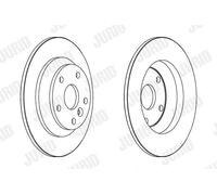 2x Disco freno pieno 562536JC JURID per FORD LAND ROVER