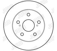 2x Disco freno pieno 562617JC JURID per TOYOTA AURIS COROLLA Tre volumi
