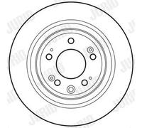 2x Disco freno pieno 562697JC JURID per HONDA ACCORD VIII ACCORD IX Tre volumi
