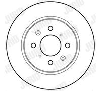 2x Disco freno pieno 562704JC JURID per HONDA JAZZ III INSIGHT