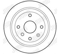 2x Disco freno pieno 562740JC JURID per CHEVROLET DAEWOO DACIA