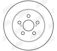 2x Disco freno pieno 562751JC JURID per TOYOTA SUBARU LEXUS