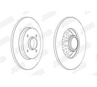 2x Disco freno pieno 562937JC-1 JURID per PEUGEOT 3008 I MPV / Space wagon