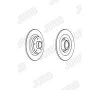 2x Disco freno pieno 562974J-1 JURID per RENAULT GRAND SCÉNIC III