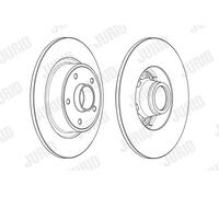 2x Disco freno pieno 563004J-1 JURID per RENAULT MEGANE II Coupé-Cabriolet