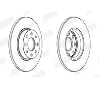 2x Disco freno pieno 563020JC JURID per OPEL CORSA D