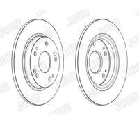 2x Disco freno pieno 563242JC JURID per HONDA CR-Z