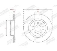 2x Disco freno pieno 563296JC JURID per FIAT TIPO Tre volumi TIPO Hatchback