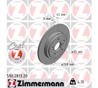 2x Disco freno pieno 590.2813.20 ZIMMERMANN per TOYOTA URBAN CRUISER