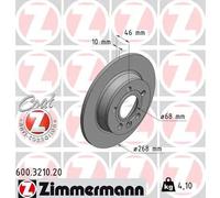 2x Disco freno pieno 600.3210.20 ZIMMERMANN per VW FORD SEAT