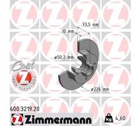 ZIMMERMANN Disco freno pieno 600.3219.20 per VW/SEAT 2 pezzi