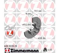 2x Disco freno pieno 600.3220.20 ZIMMERMANN per VW SEAT