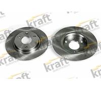 2x Disco freno pieno 6045530 KRAFT AUTOMOTIVE per CITROËN PEUGEOT