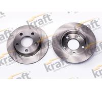 2x Disco freno pieno 6050130 KRAFT AUTOMOTIVE per AUDI VW